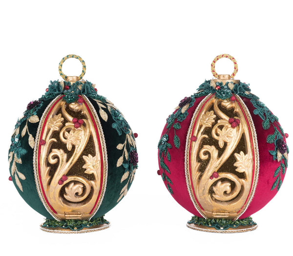 Winter Balsam And Berry Tabletop Ornaments With Tea Lights Assortment Of 2