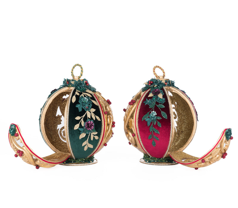 Winter Balsam And Berry Tabletop Ornaments With Tea Lights Assortment Of 2