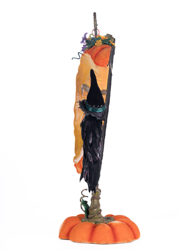 Pumpkin Moon Witch Wall Piece  or Tabletop image 1