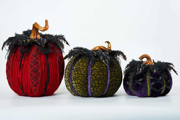 Which Way to Witchville Paper Mach? Pumpkins Set of 3