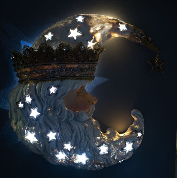 Celestial Santa Wall Mask with Lights