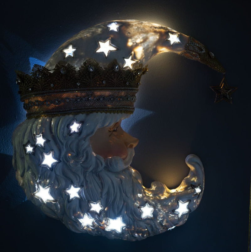 Celestial Santa Wall Mask with Lights