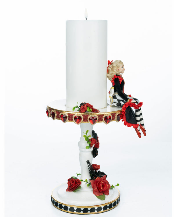 Tiny Alice Pillar Candle - Red