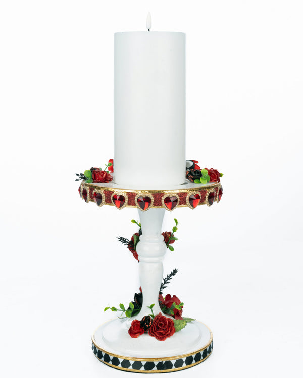 Tiny Alice Pillar Candle - Red
