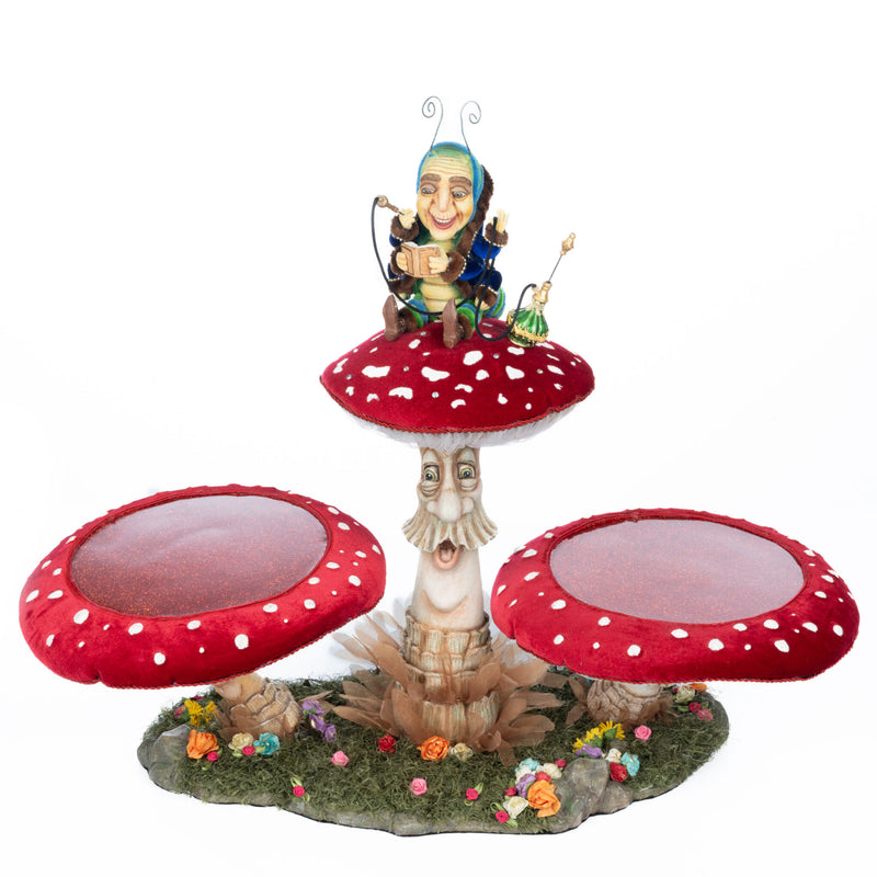 Caterpillar and Mushroom Serving Piece