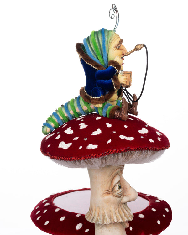 Caterpillar and Mushroom Serving Piece