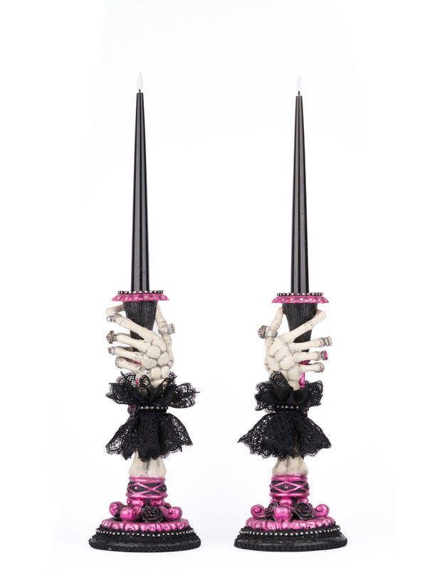 Skeleton Hand Candle Sticks Set of 2