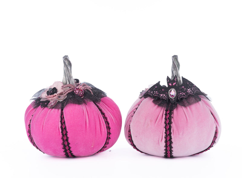Pink Passion Stuffed Pumpkins Set of 2