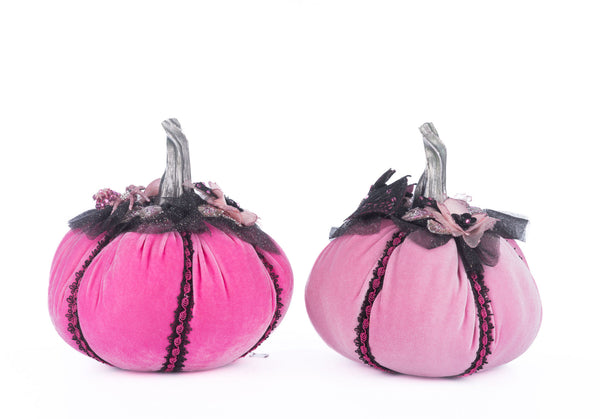 Pink Passion Stuffed Pumpkins Set of 2