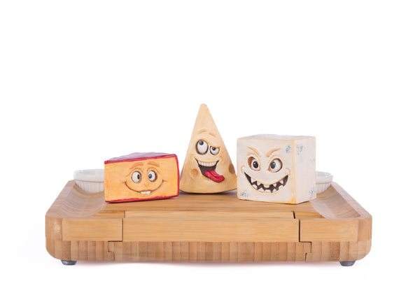 Creepy Cheeses On Charcuterie Board With Knife Set