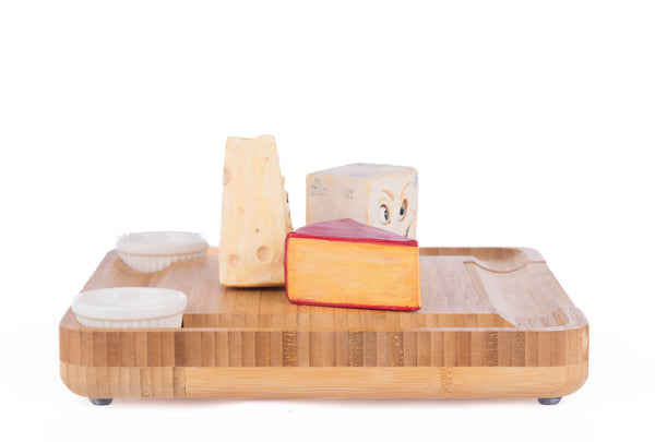 Creepy Cheeses On Charcuterie Board With Knife Set
