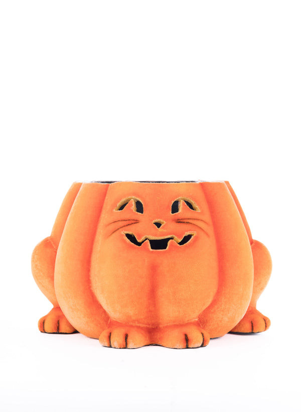 Jackie The Kitty Cat Pumpkin Candy Container