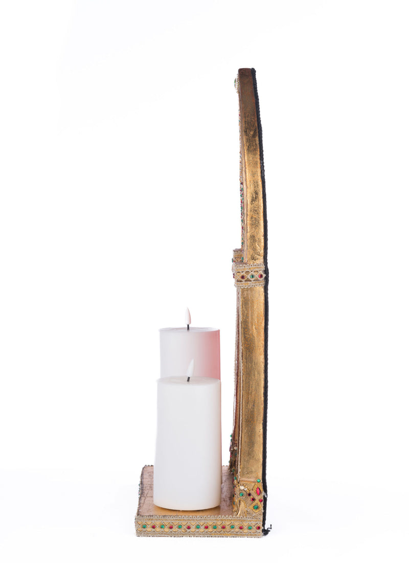 Christmas Castle Pillar Candle Holder