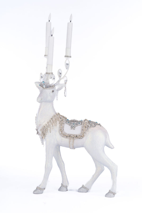 Crystal Christmas Standing Deer Candleholder