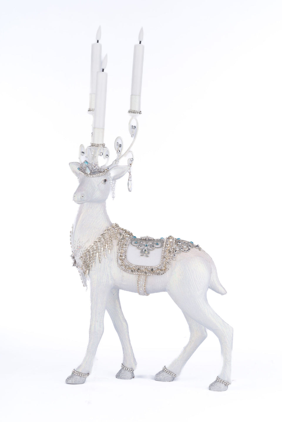 Crystal Christmas Standing Deer Candleholder