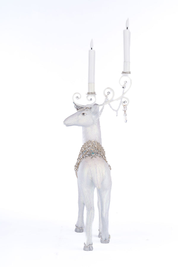 Crystal Christmas Standing Deer Candleholder