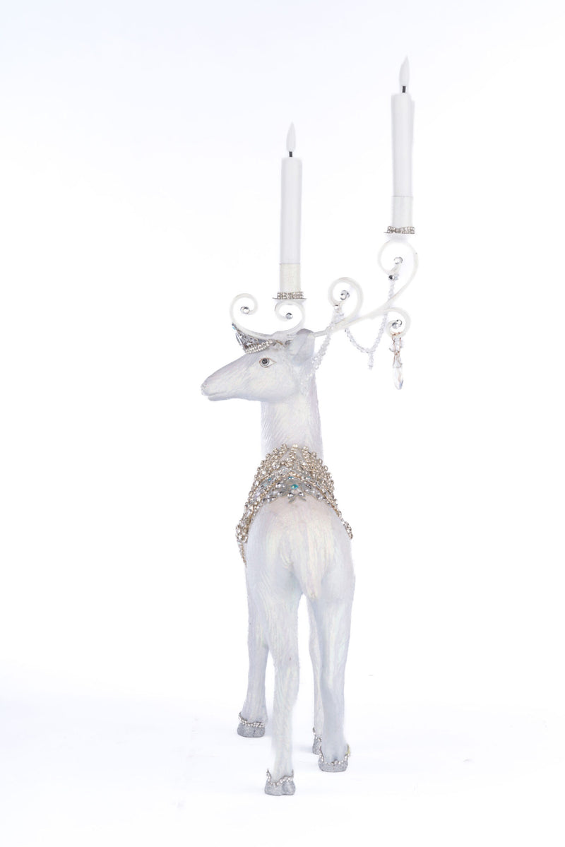 Crystal Christmas Standing Deer Candleholder