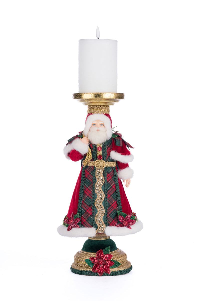 Holiday Magic Santa Candlestick