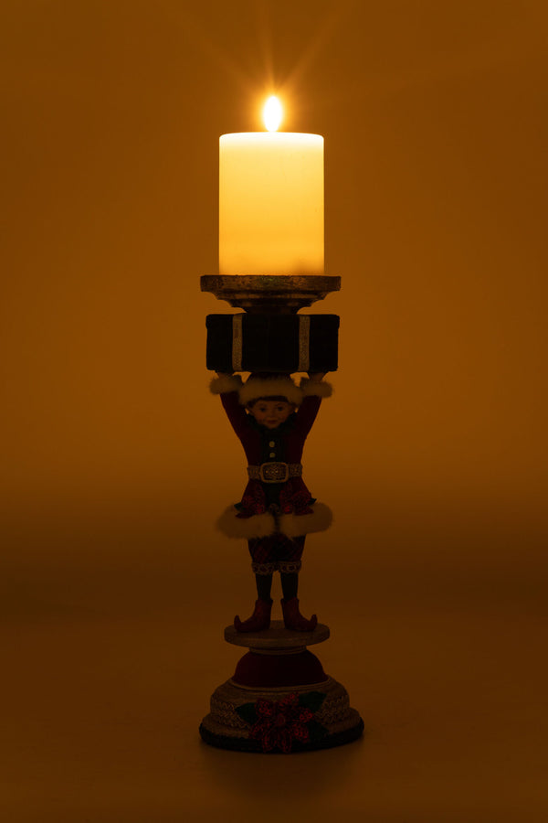 Holiday Magic Elf Candlestick