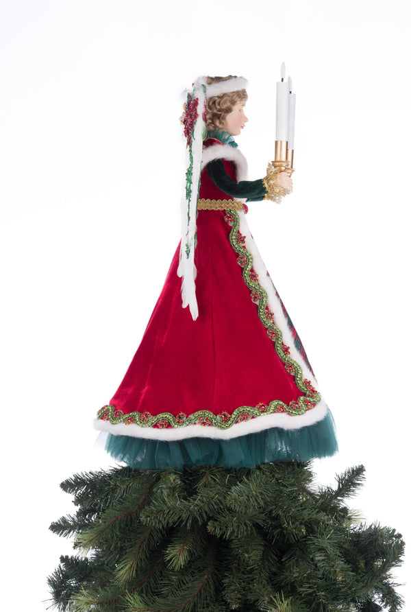 Penelope Poinsettia Angel Tree Topper