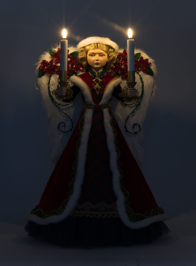Penelope Poinsettia Angel Tree Topper