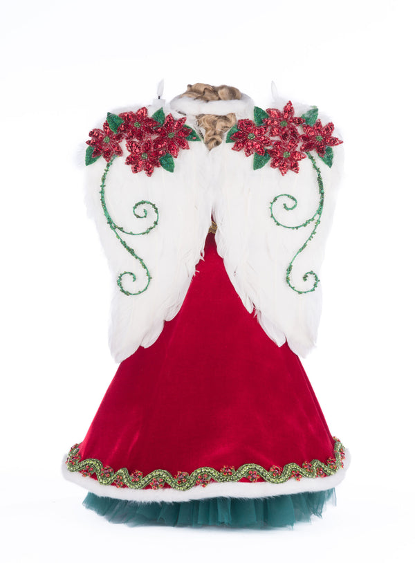 Penelope Poinsettia Angel Tree Topper