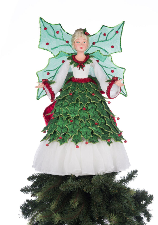 Holly Berry Fairy Tree Topper