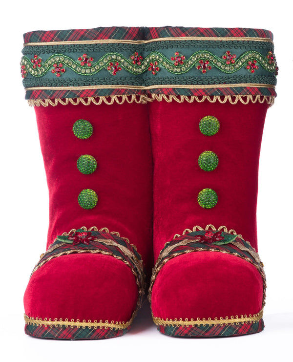 Holiday Magic Tabletop Boots - Red