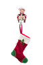 Laying Elf on Sled Stocking Holder