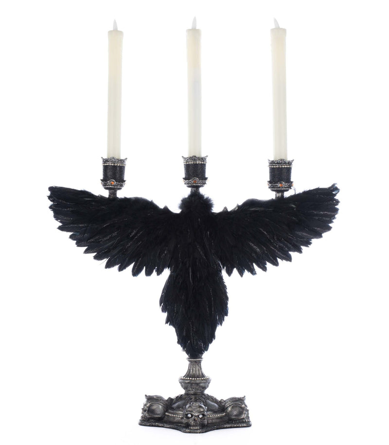 Macabre Crow Candelabra