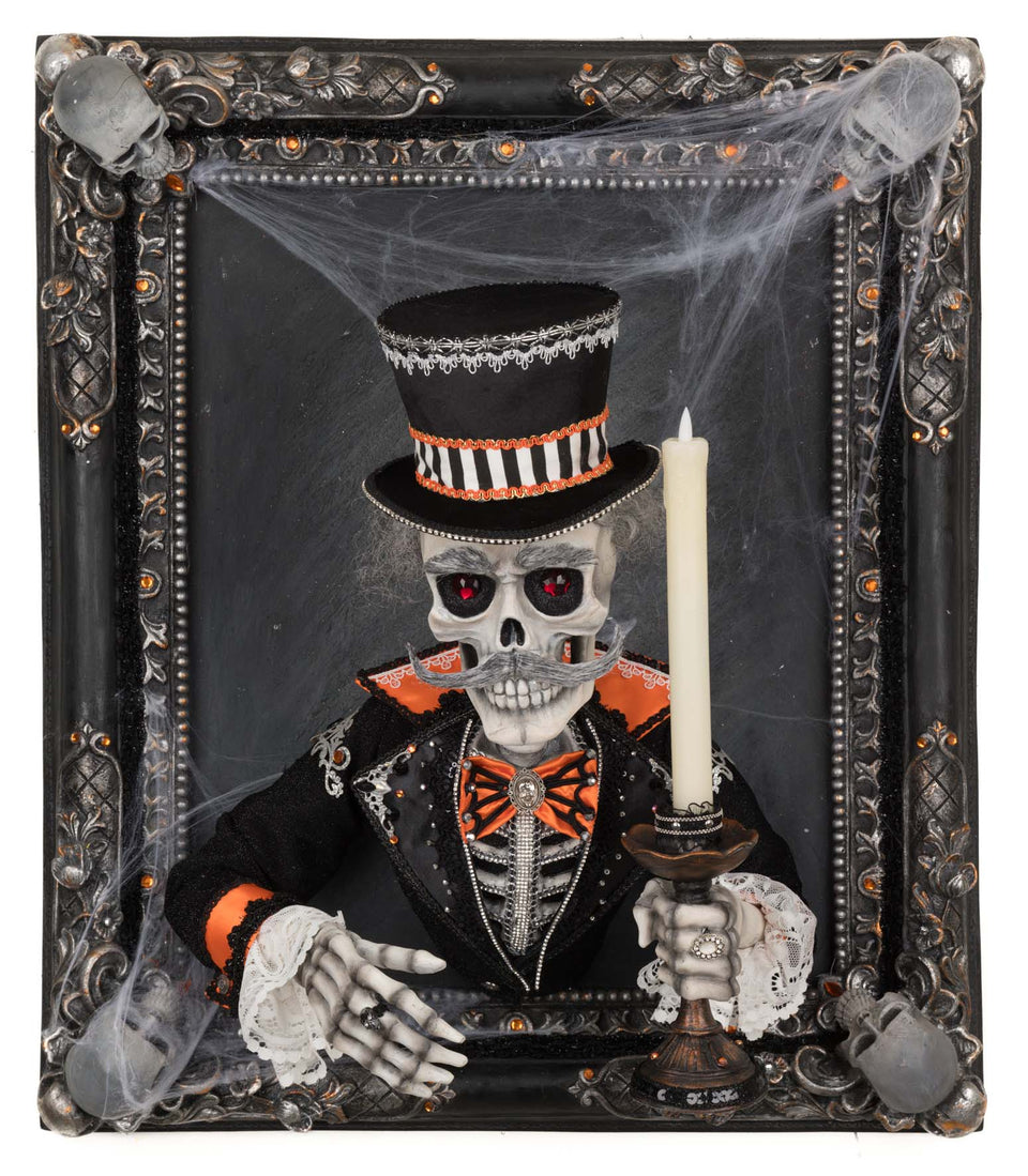 Great Grandpa Macabre Wall Piece with Candle