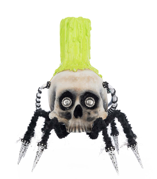 Chaotic Spider Skull Candle Holder