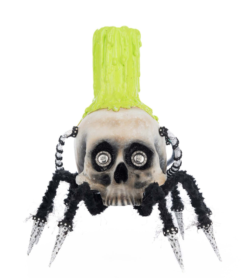 Chaotic Spider Skull Candle Holder