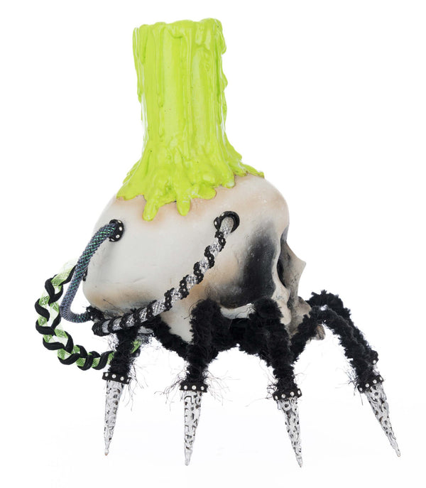 Chaotic Spider Skull Candle Holder