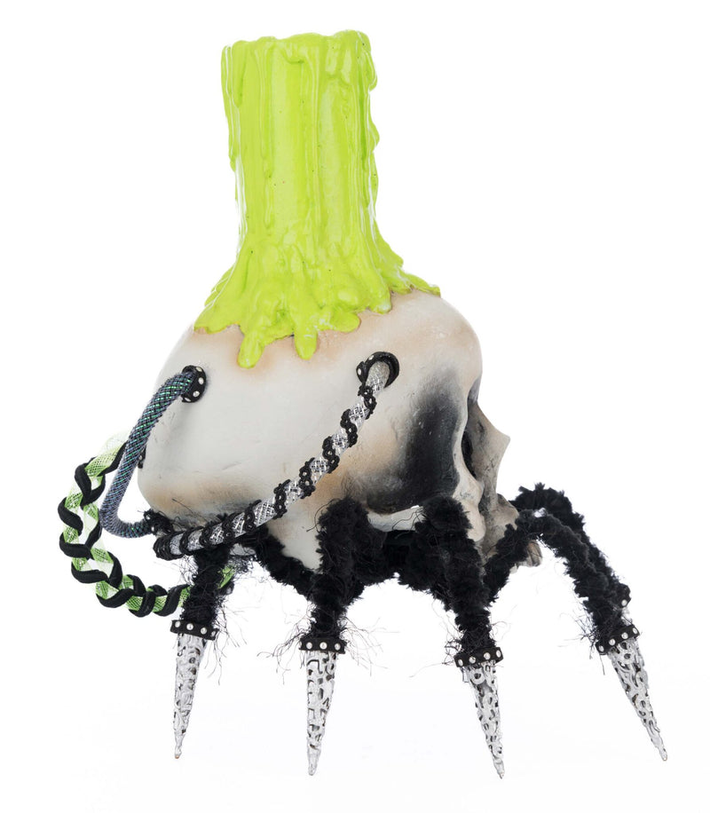 Chaotic Spider Skull Candle Holder