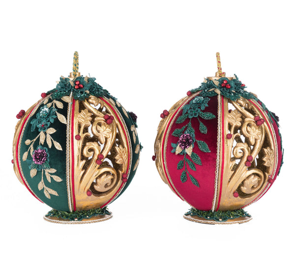 Winter Balsam And Berry Tabletop Ornaments With Tea Lights Assortment Of 2