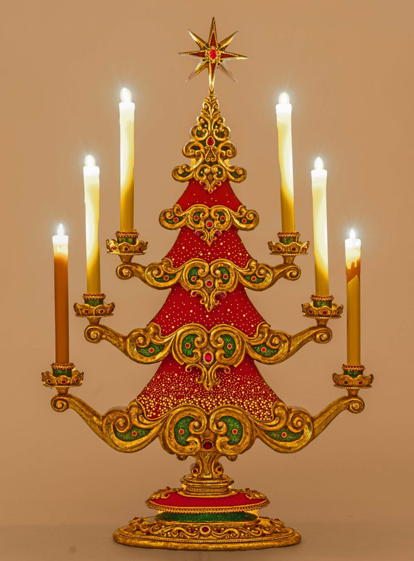 Christmas Ball Tree with Candles