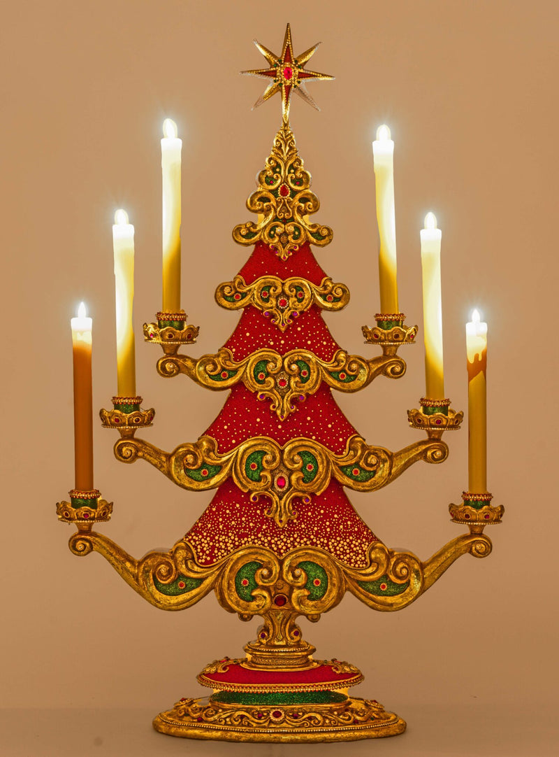 Christmas Ball Tree with Candles