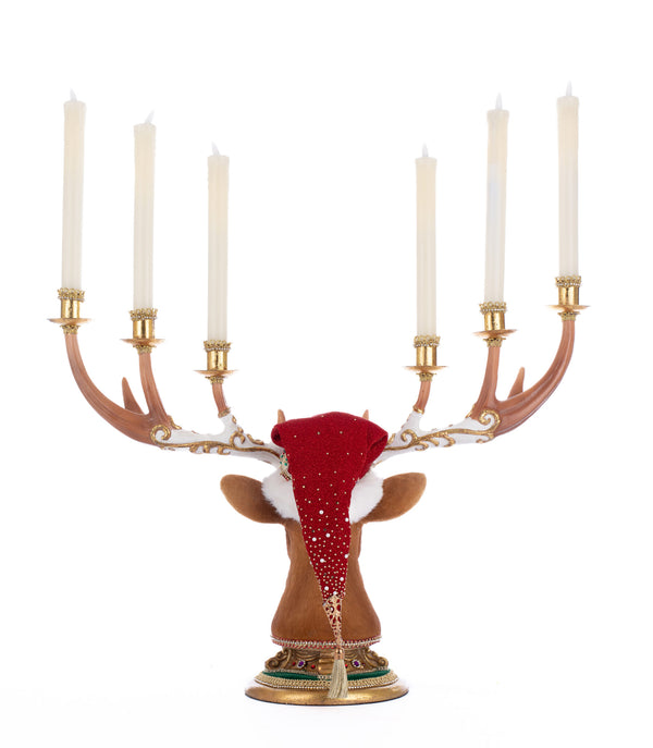 Christmas Ball Deer Head Candelabra
