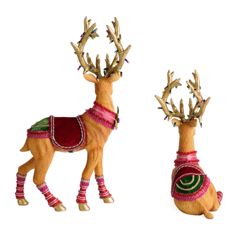 Marvelous Sitting and Standing Deer Assortment of 2
