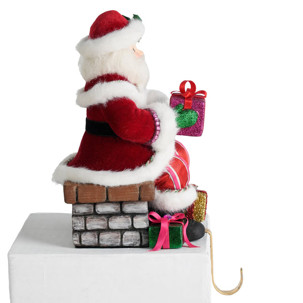 Santa on Chimney Stocking Holder