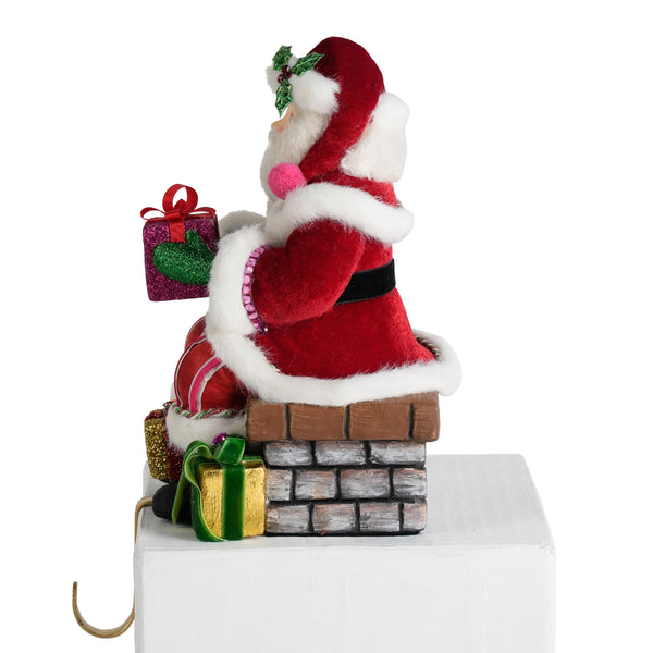 Santa on Chimney Stocking Holder