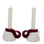 Merry Santa Head Candle Holders Set of 2