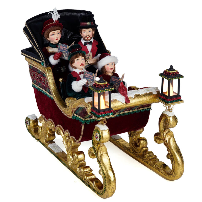 Timeless Carolers in Sleigh