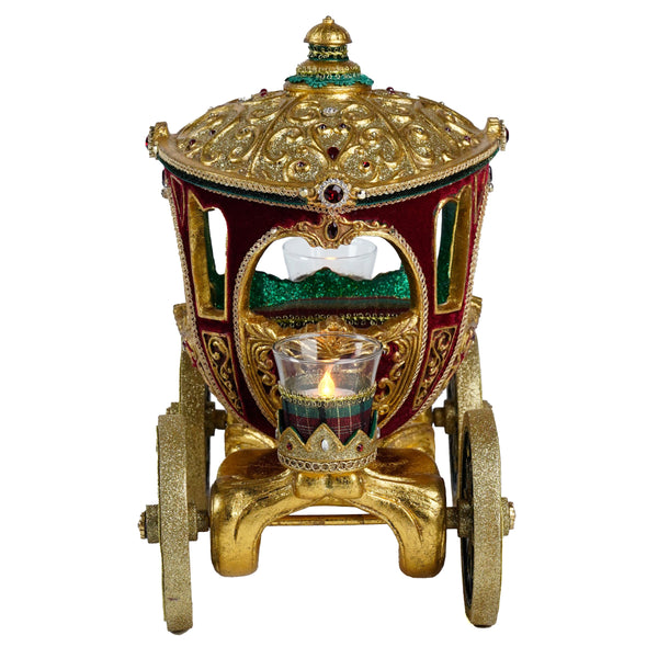 Timeless Carriage Centerpiece with Tea Lights