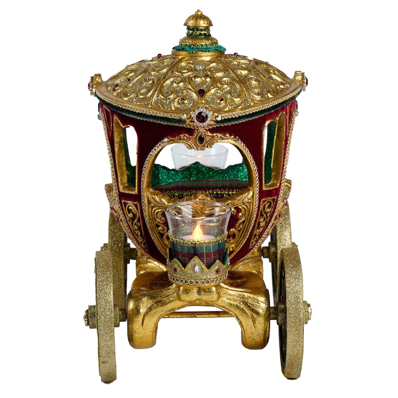 Timeless Carriage Centerpiece with Tea Lights