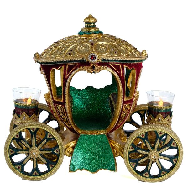 Timeless Carriage Centerpiece with Tea Lights