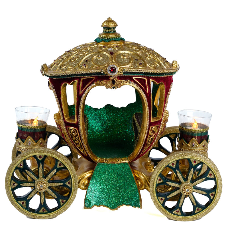 Timeless Carriage Centerpiece with Tea Lights
