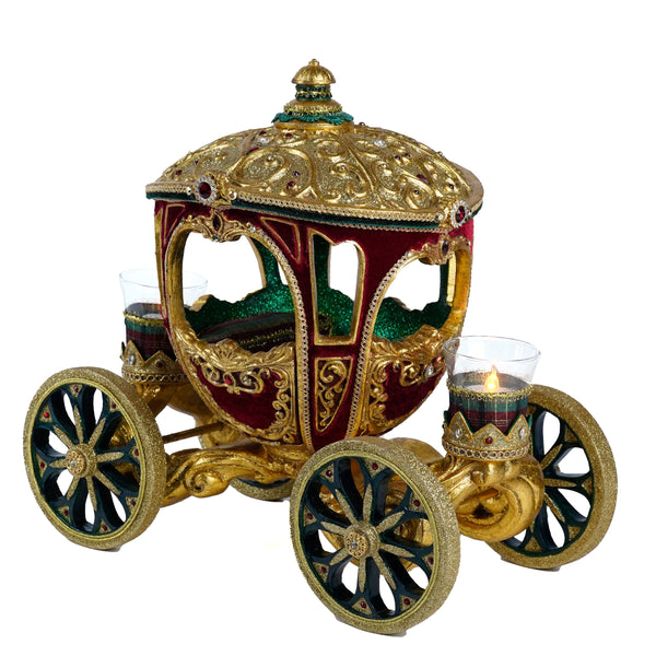 Timeless Carriage Centerpiece with Tea Lights