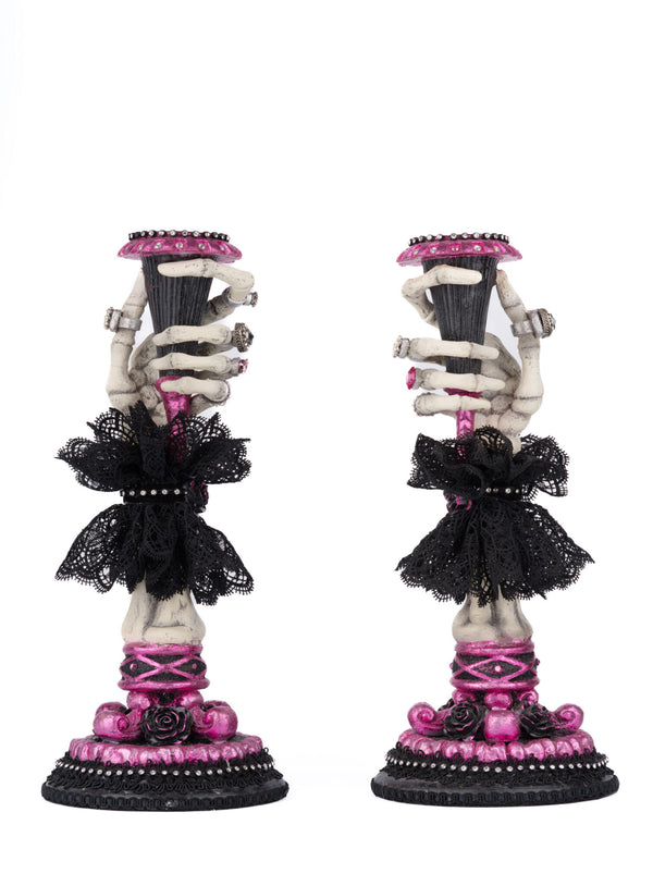 Skeleton Hand Candle Sticks Set of 2 image 3